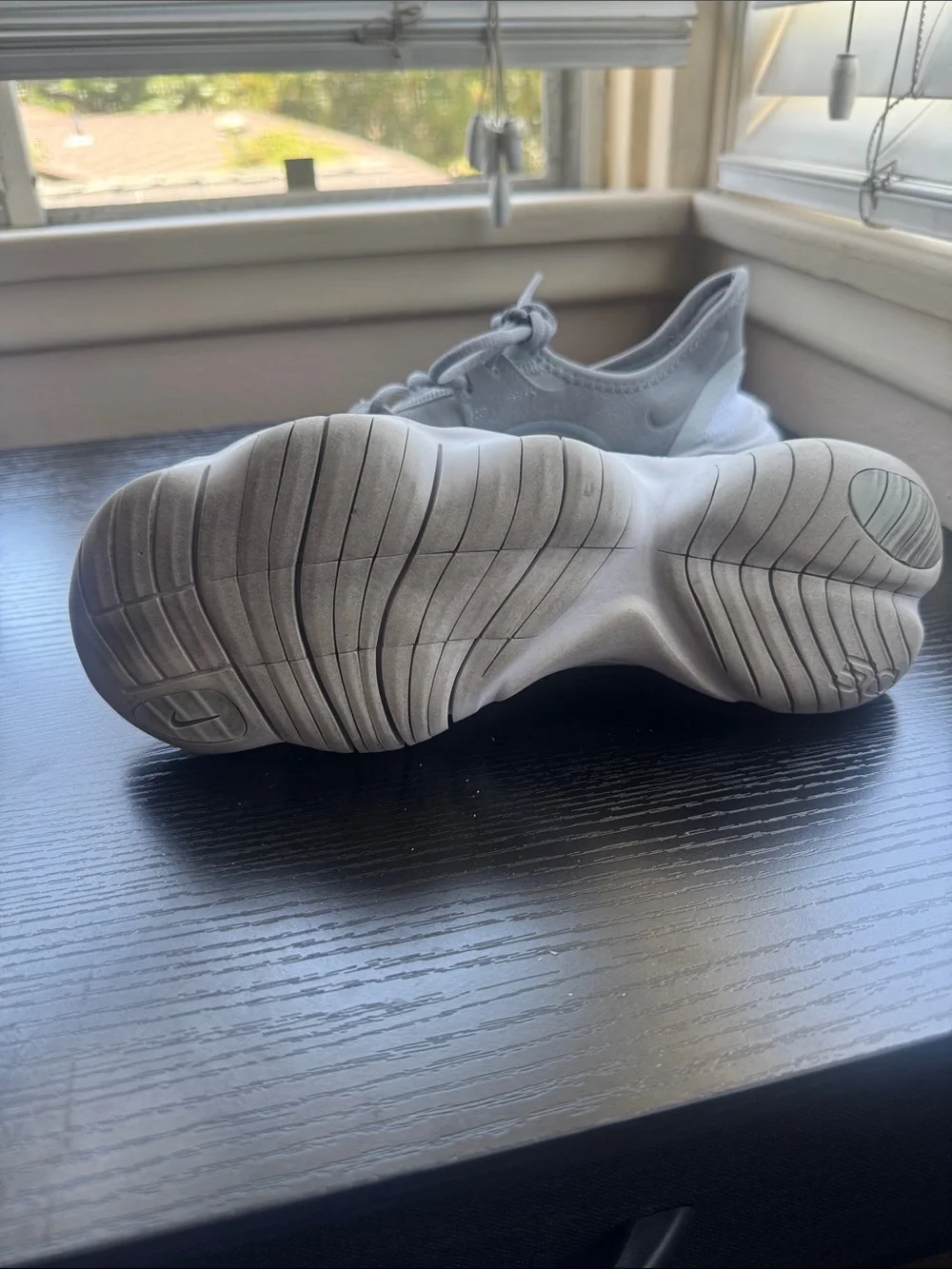 Women Nike Gray Mesh Slip-On Athletic Sneakers
